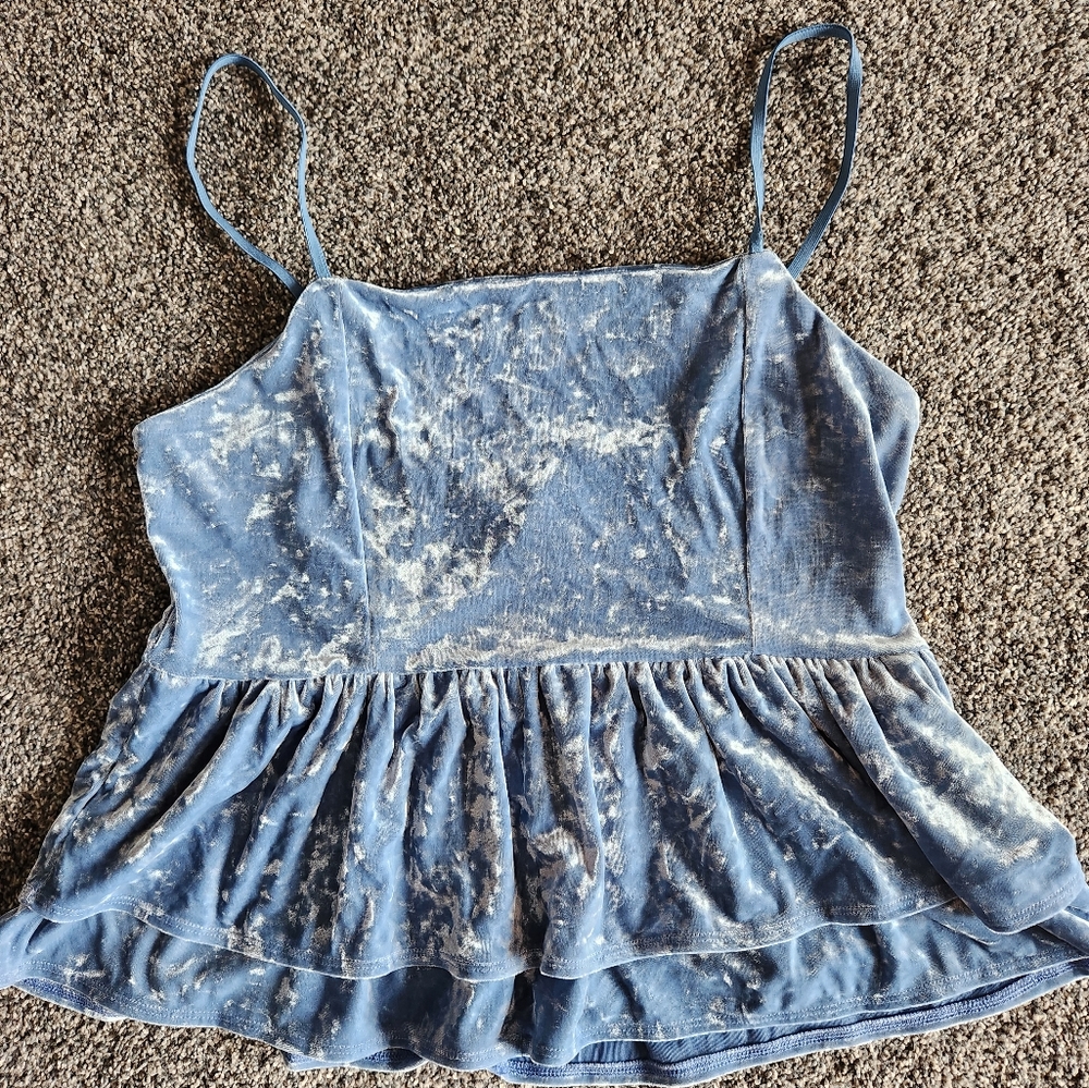 American Eagle M Blue Velvet Tank Top